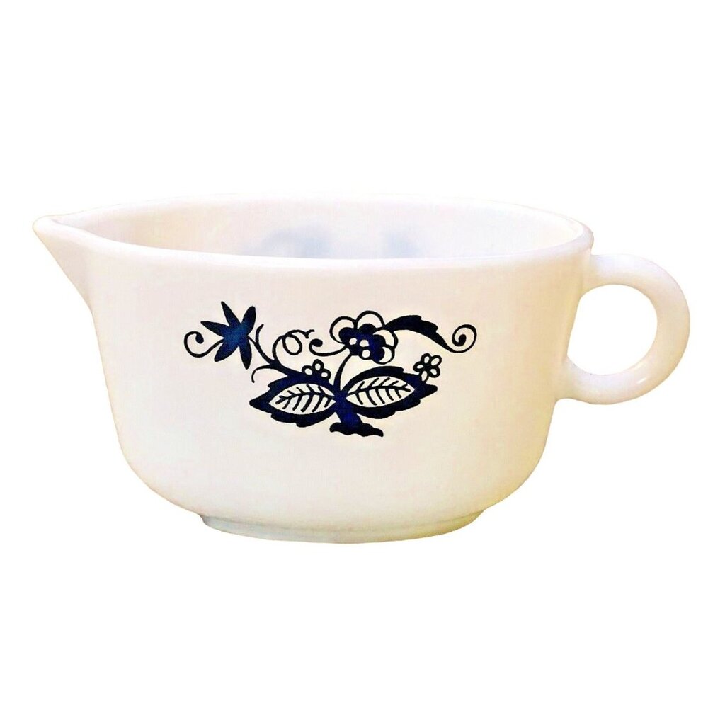 Vintage Pyrex Old Town Blue Gravy Boat Used Thanksgiving 70s - Picture 1 of 16